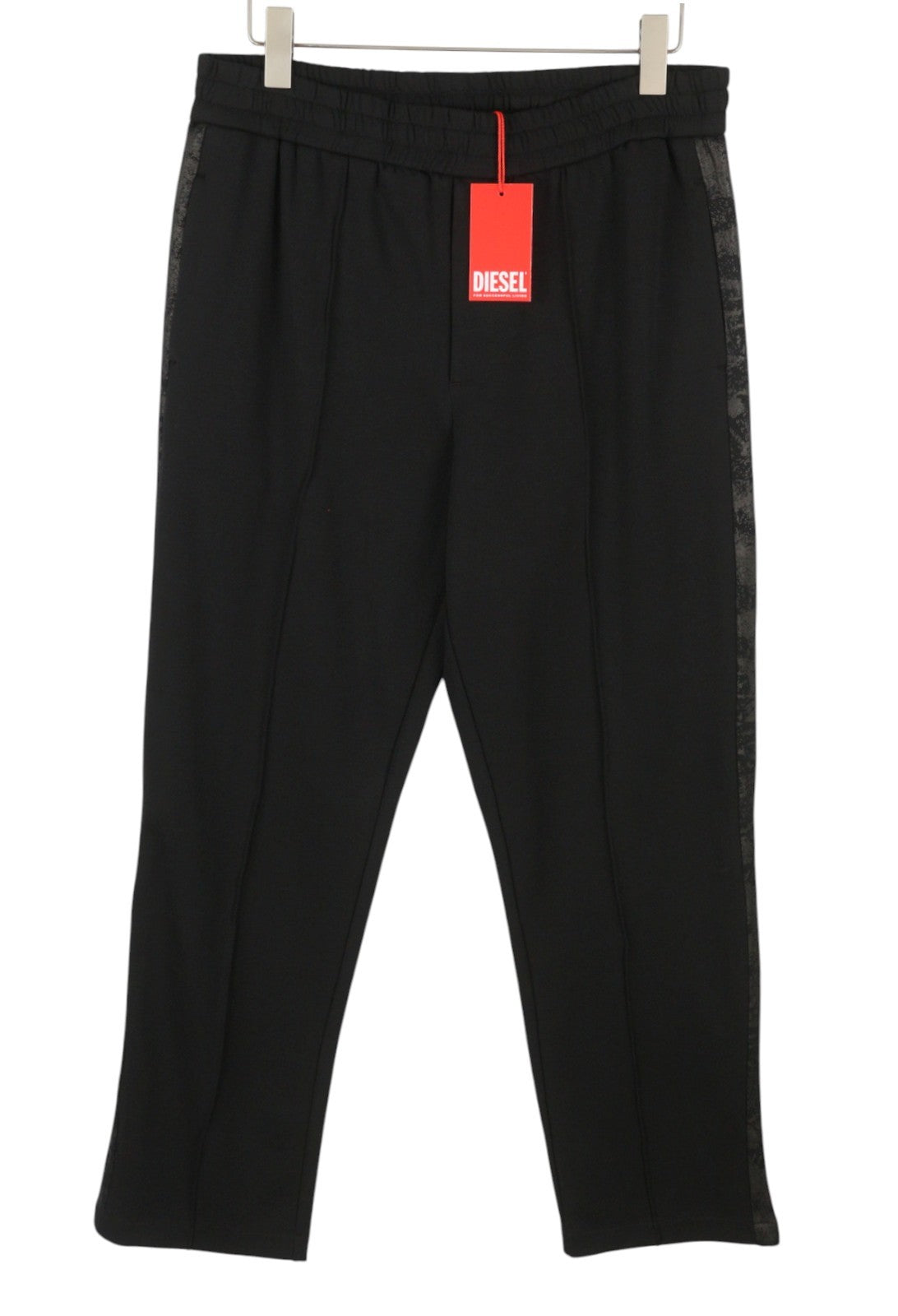 DIESEL Global-Out Men Trousers XL Black Drawstring Waist Sweatpants RRP195