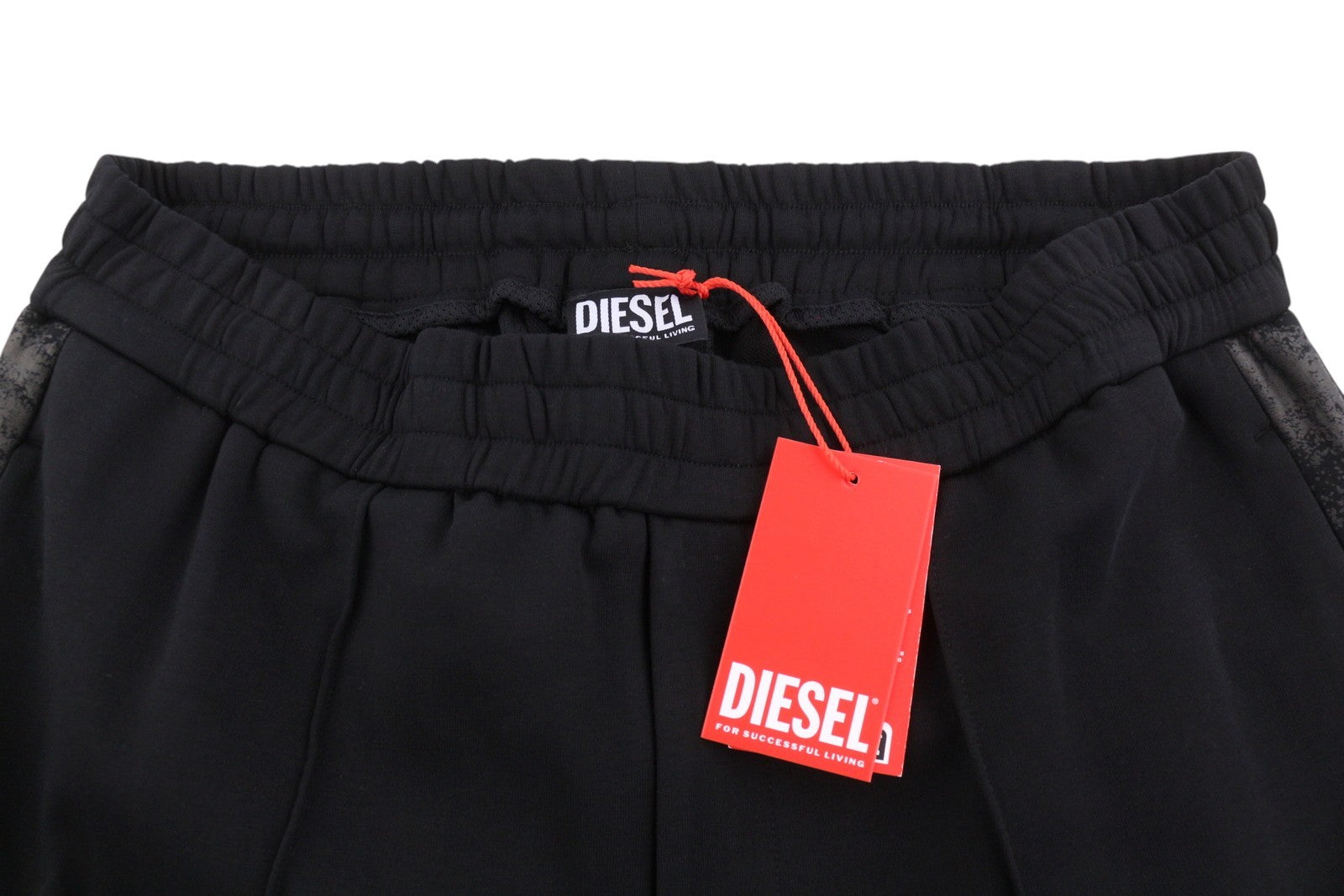 DIESEL Global-Out Men Trousers XL Black Drawstring Waist Sweatpants RRP195