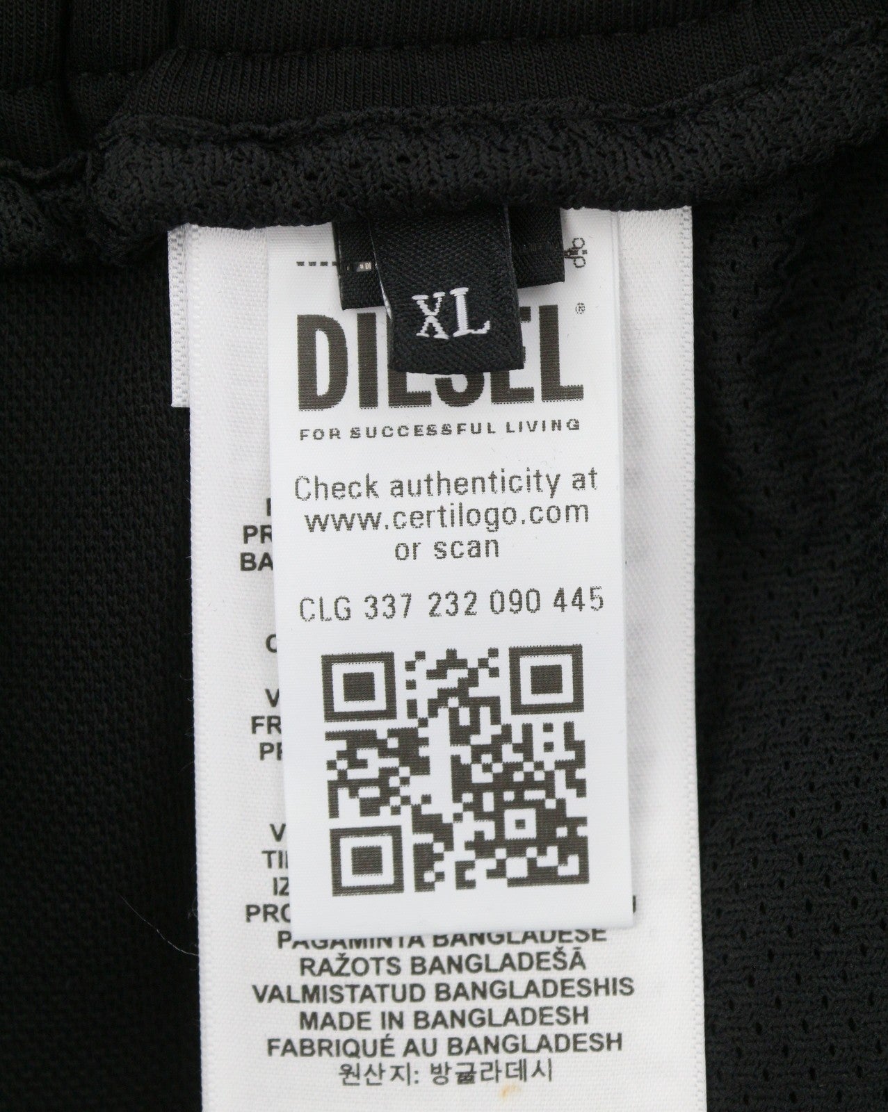 DIESEL Global-Out Men Trousers XL Black Drawstring Waist Sweatpants RRP195