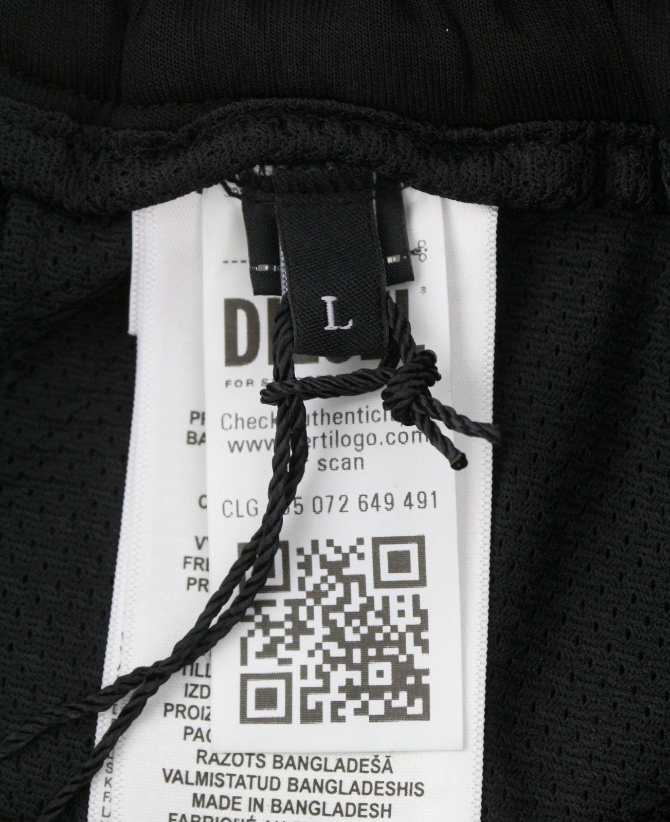 DIESEL Global-Out Men Trousers L Black Drawstring Waist Sweatpants RRP195