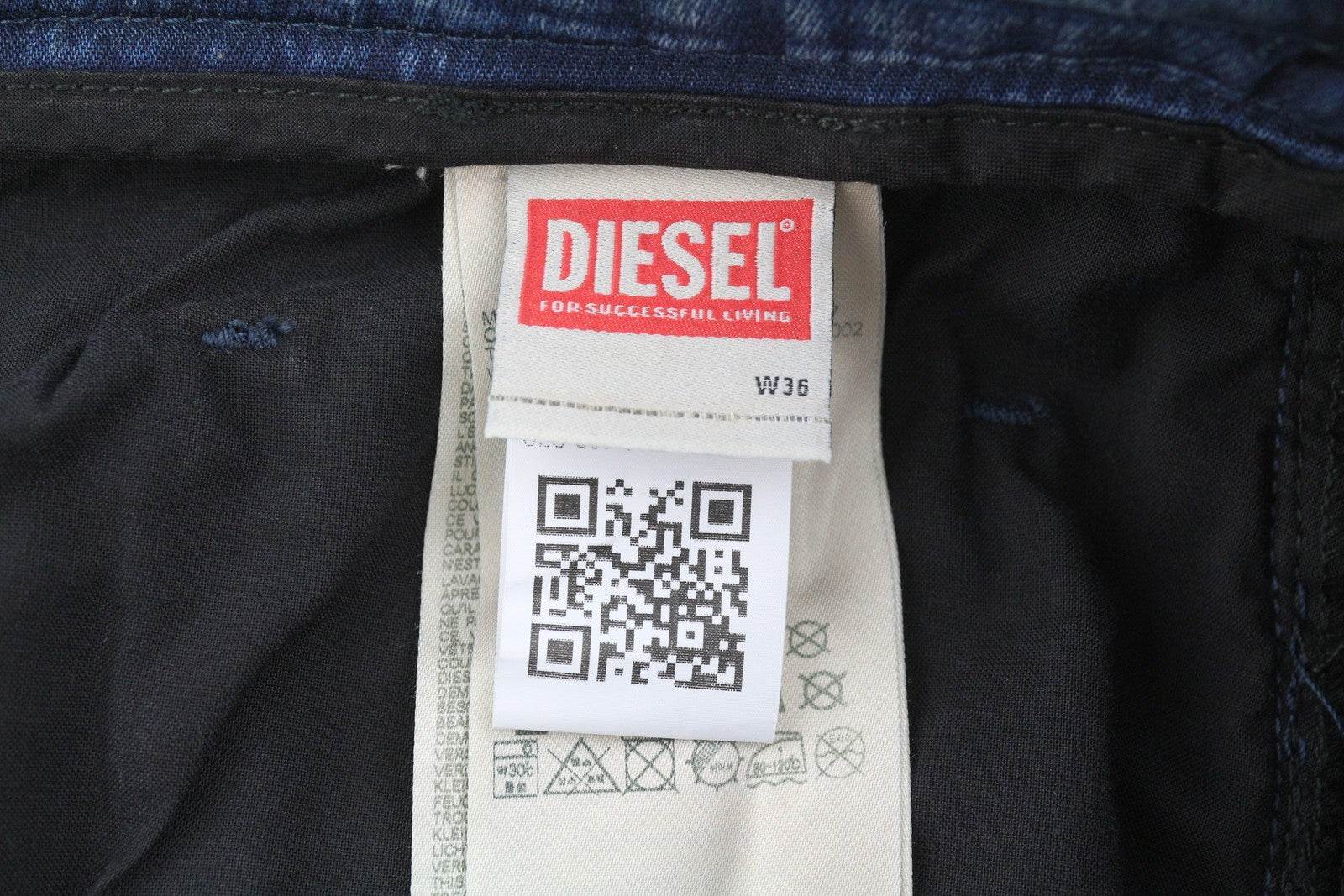 DIESEL 2032 D-Krooley-B 068PL Jogg Men Jeans W36 Blue Faded Distress RRP325
