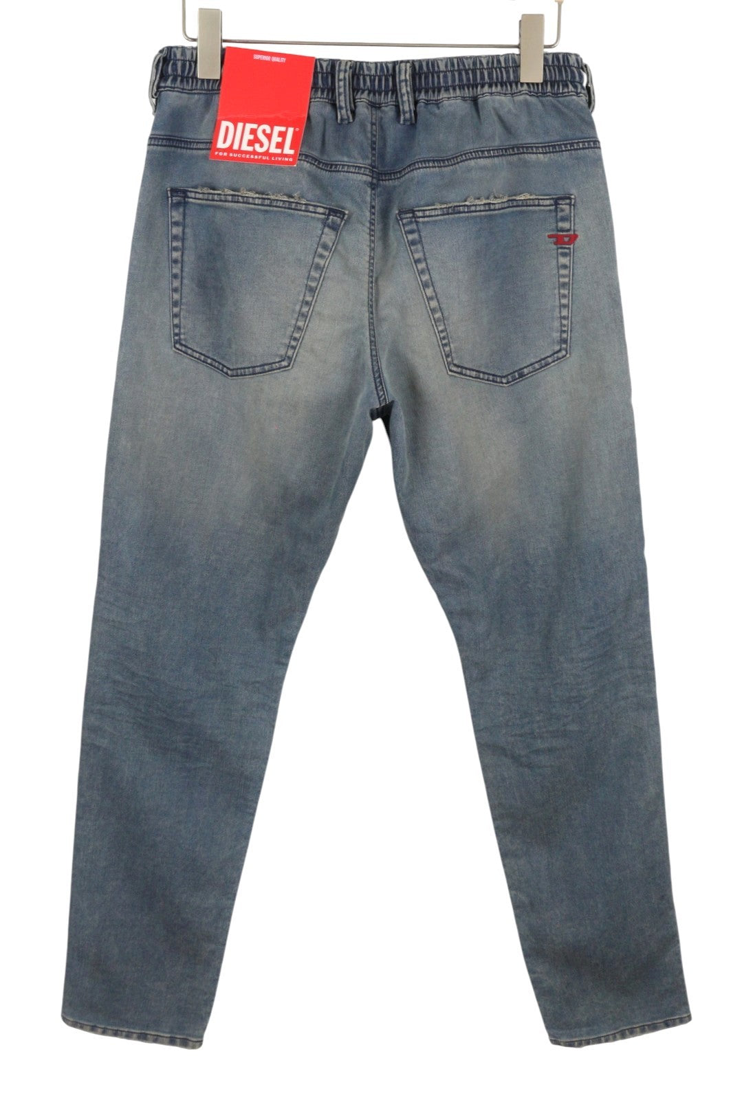 DIESEL 2032 D-Krooley-B 068PL Jogg Men Jeans W36 Blue Faded Distress RRP325