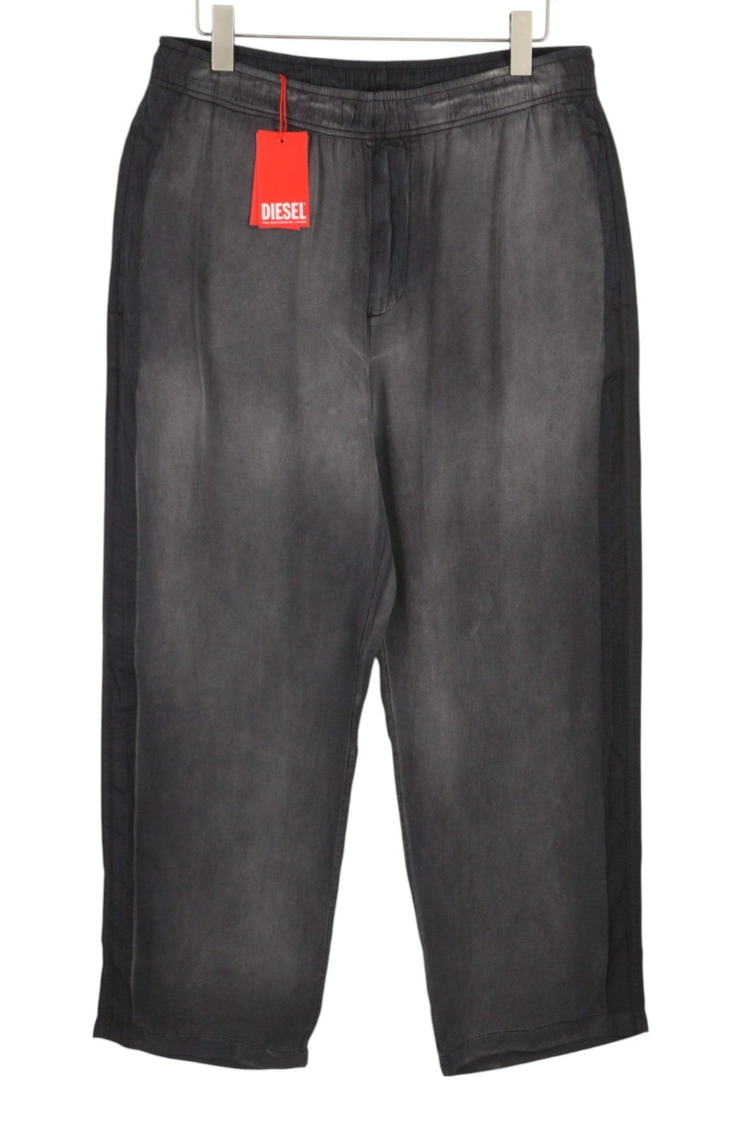 DIESEL P-Fergy-Treat 0DMAV Men Trousers 52 W36 Grey Faded Elastic Waist RRP175