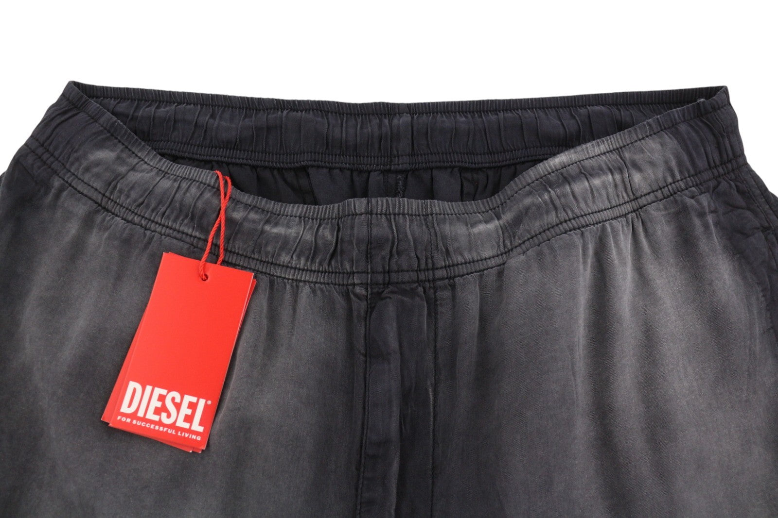 DIESEL P-Fergy-Treat 0DMAV Men Trousers 52 W36 Grey Faded Elastic Waist RRP175