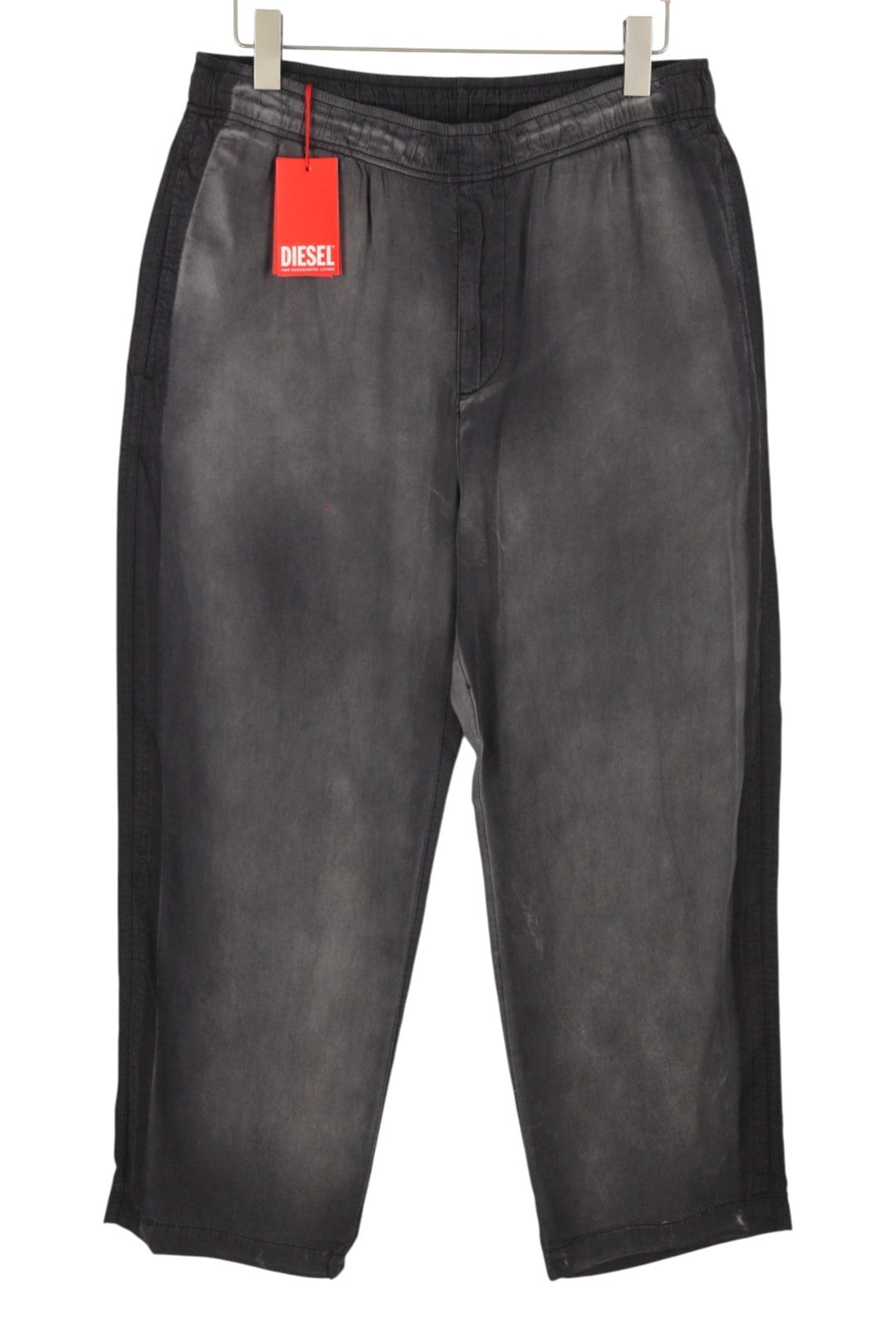 DIESEL P-Fergy-Treat 0DMAV Men Trousers 50 W33 Grey Faded Elastic Waist RRP175