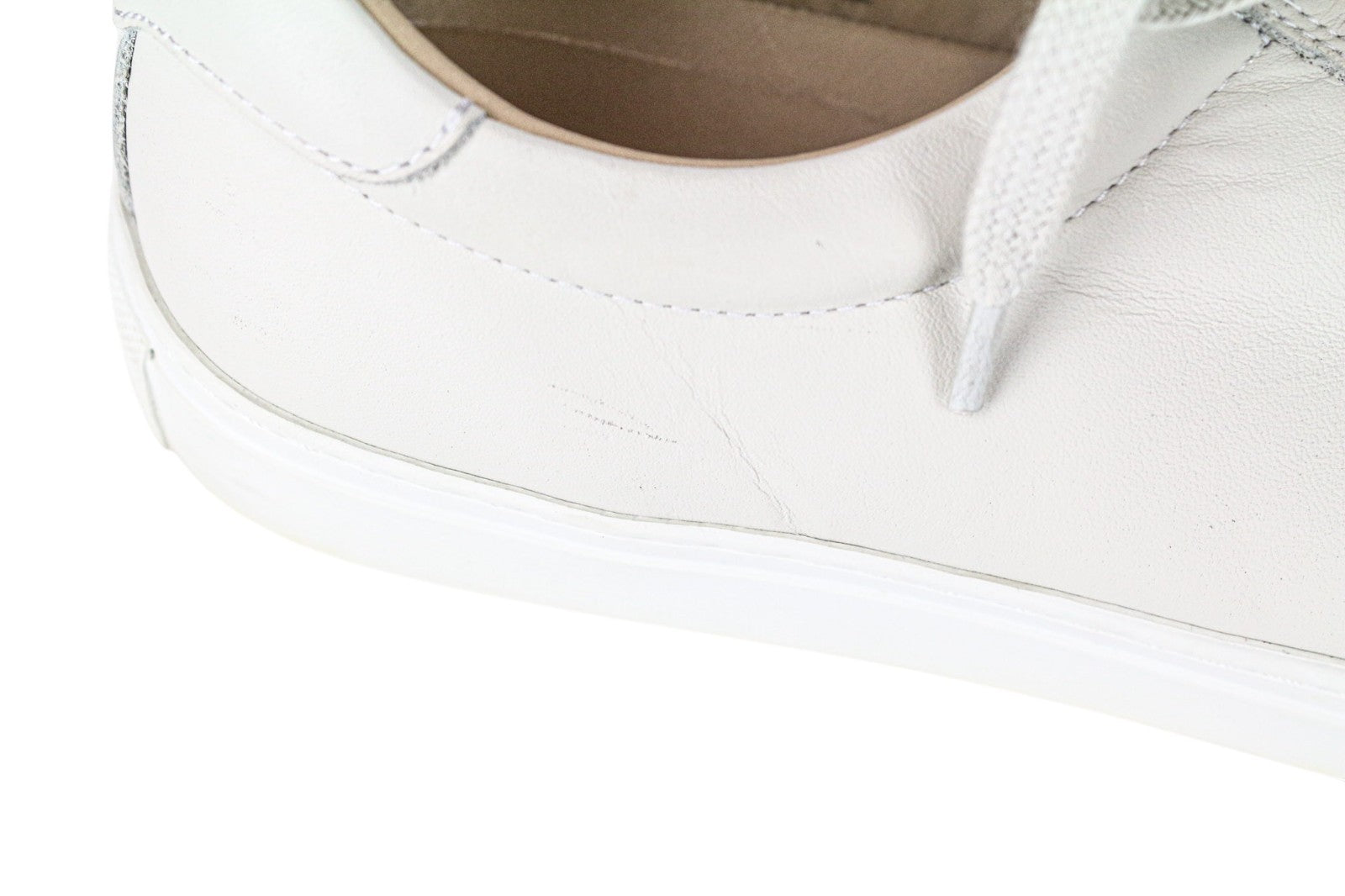 SUITSUPPLY Men Sneakers EU41 White Pure Calf Leather Trainers Classic Low-Top