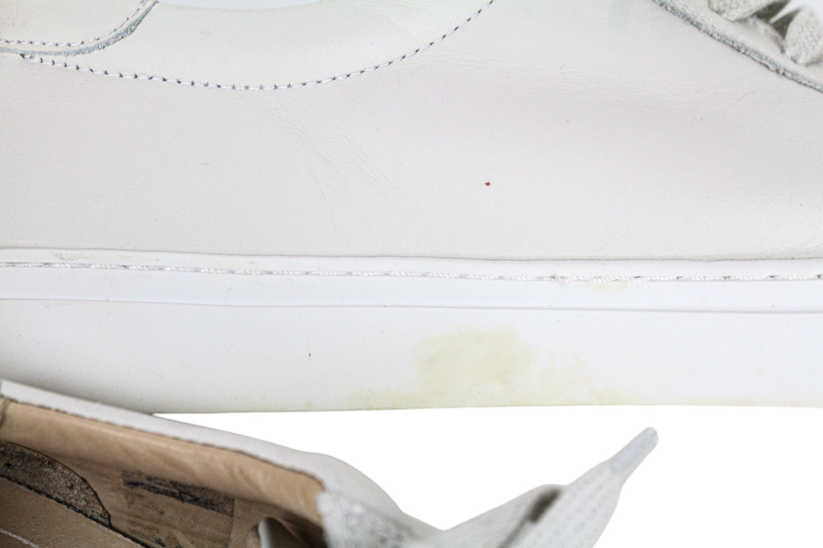 SUITSUPPLY Men Sneakers EU41 White Pure Calf Leather Trainers Classic Low-Top