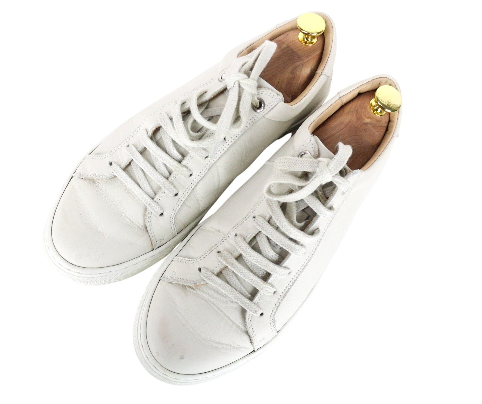 SUITSUPPLY Men Sneakers EU41 White Pure Calf Leather Trainers Classic Low-Top