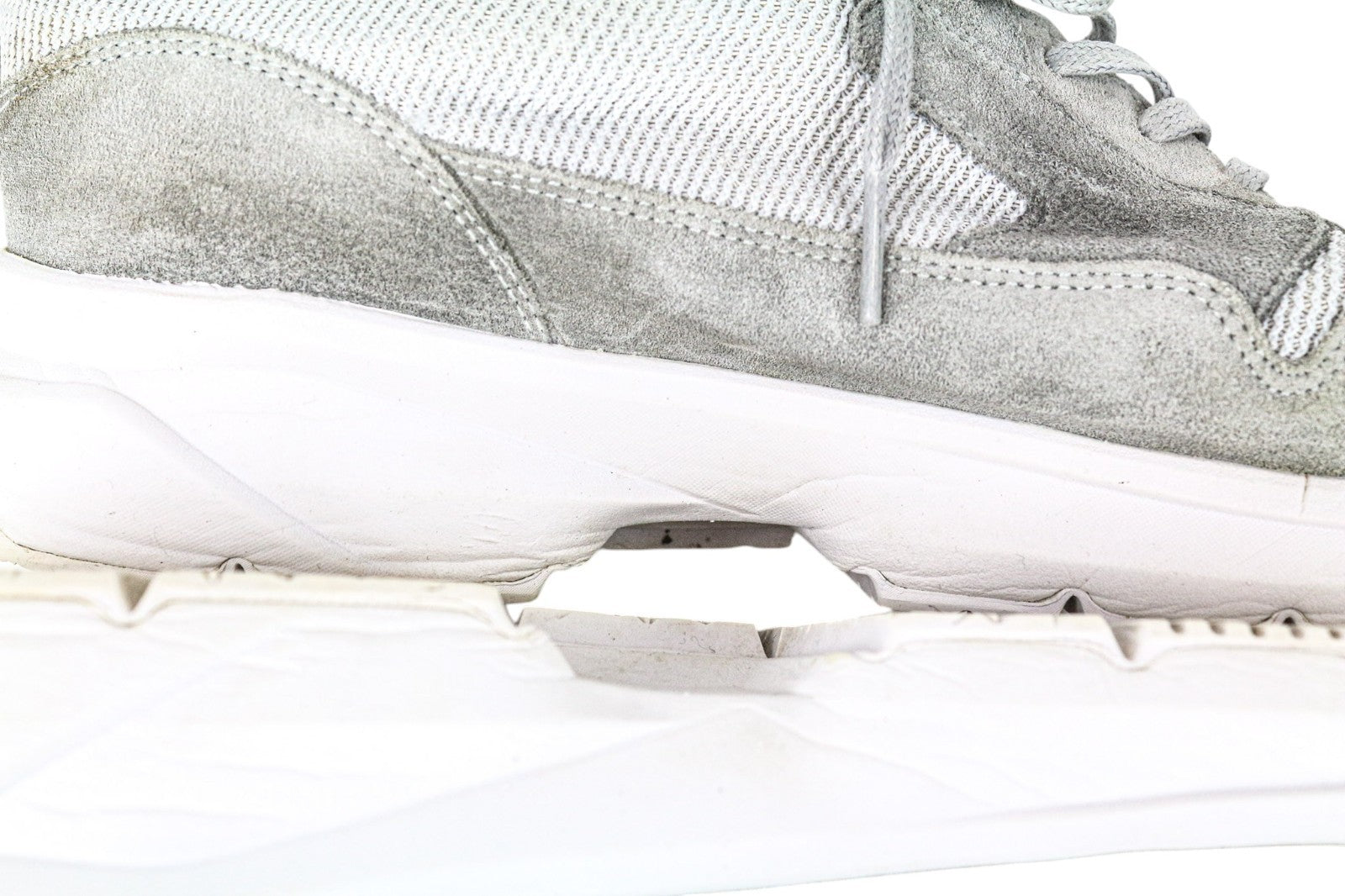 SUITSUPPLY Men Sneakers EU43 Grey Suede Leather Textile Vibram Sole Low-Top