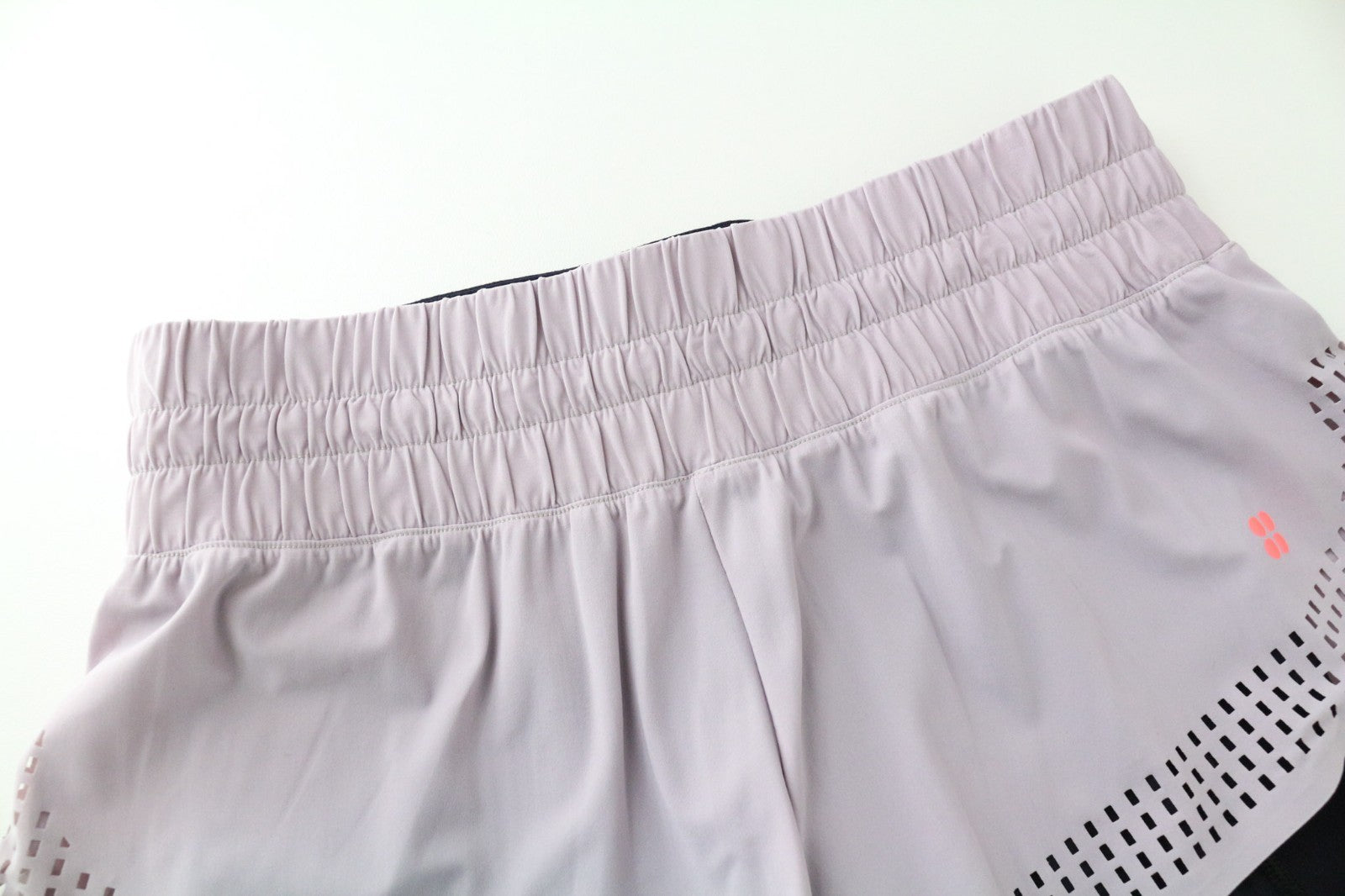 SWEATY BETTY Aerial 2in1 Women Shorts XS Purple Stretchy Dance Layered Gym