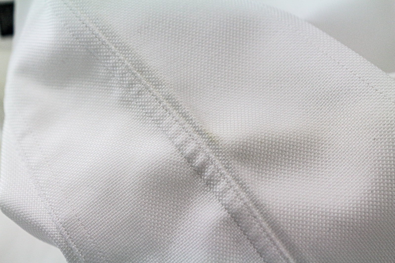 SUITSUPPLY Men Shirt 50/19 3/4 White Pure Cotton Long Sleeved Button-Up Twill