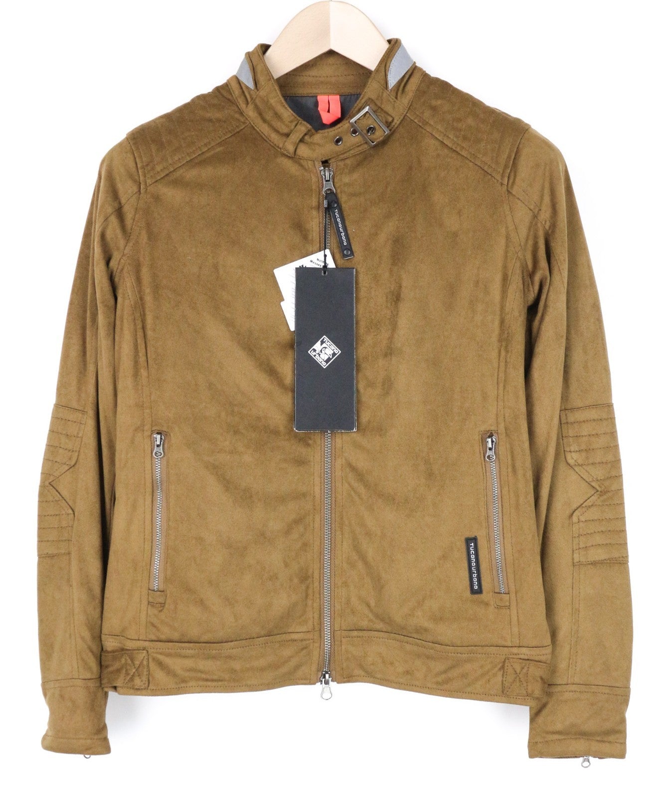TUCANO URBANO Posiscion Women Jacket S Brown Faux Suede Water-Repellent Moto