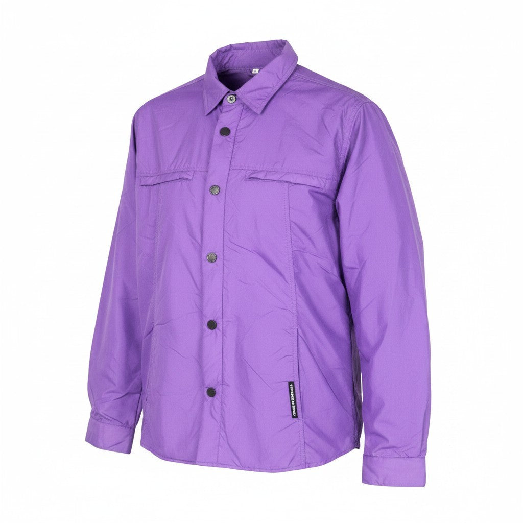 TUCANO URBANO Fester Women Jacket S Purple Windproof Zip Snap Shacket Overshirt