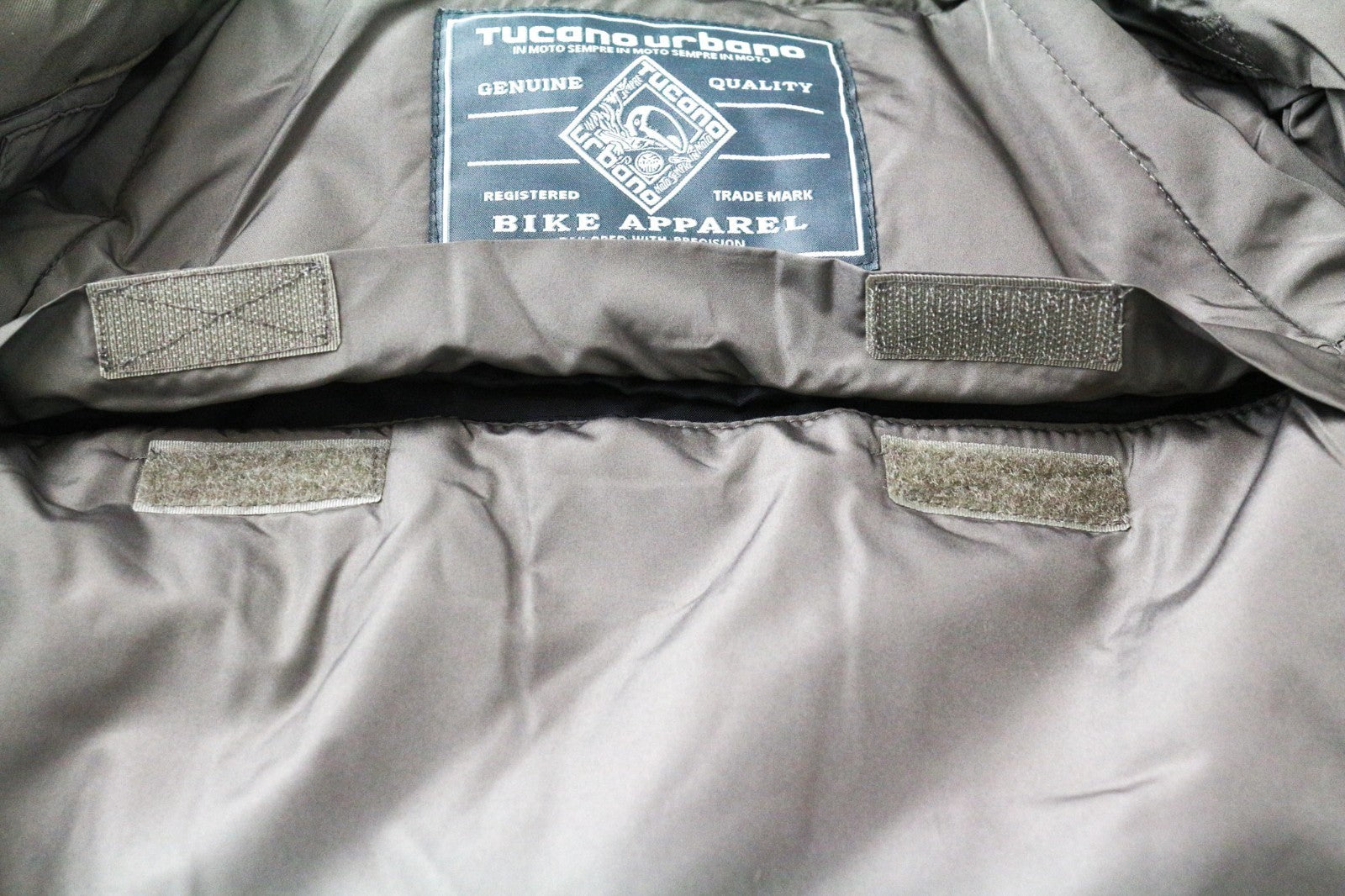 TUCANO URBANO Angus Men Jacket L Brown Cotton Blend Armour Pocket Hooded Moto