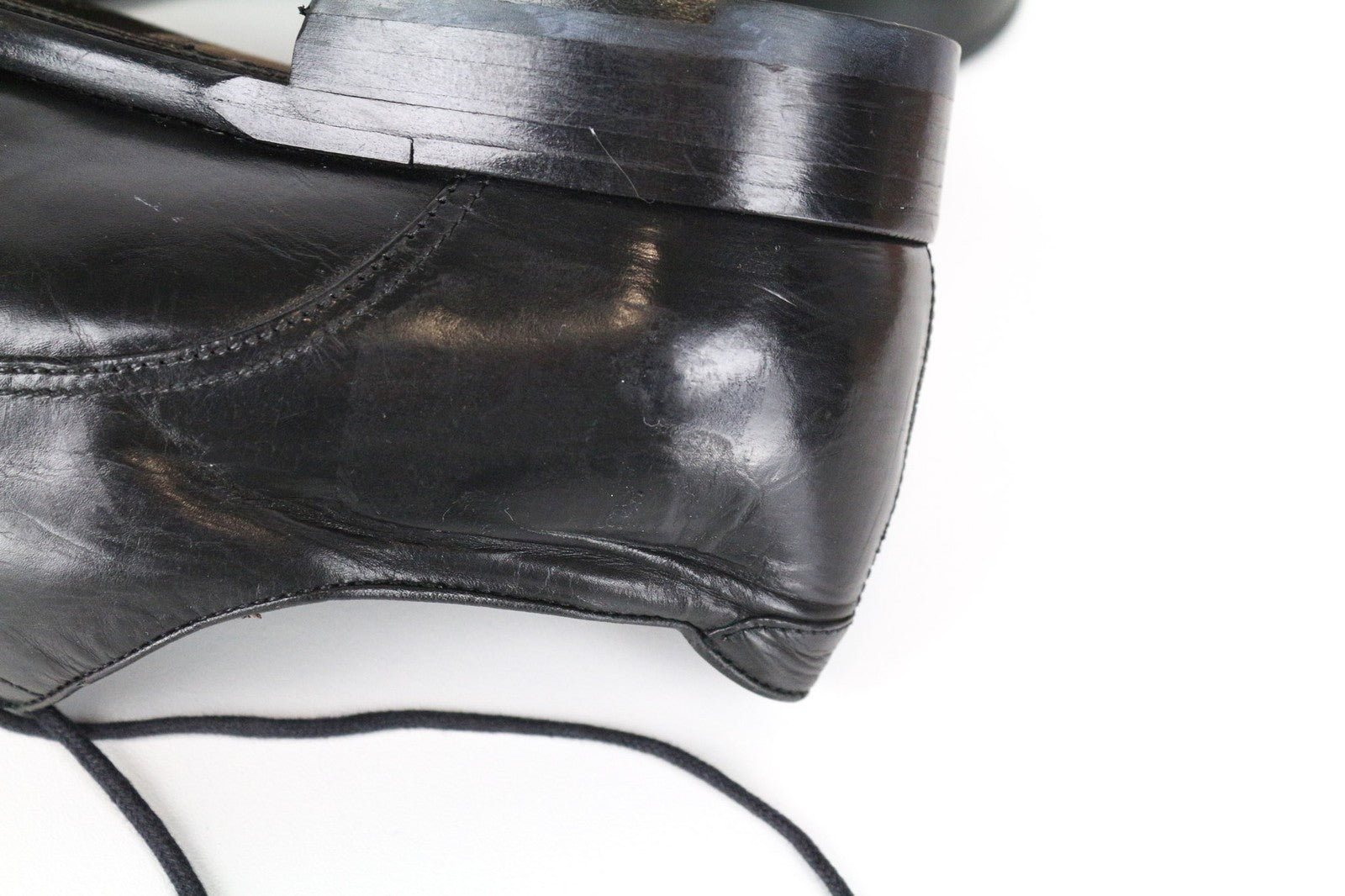 SUITSUPPLY Men Formal Shoes EU40 Black Genuine Leather Low-Top Laced Classic