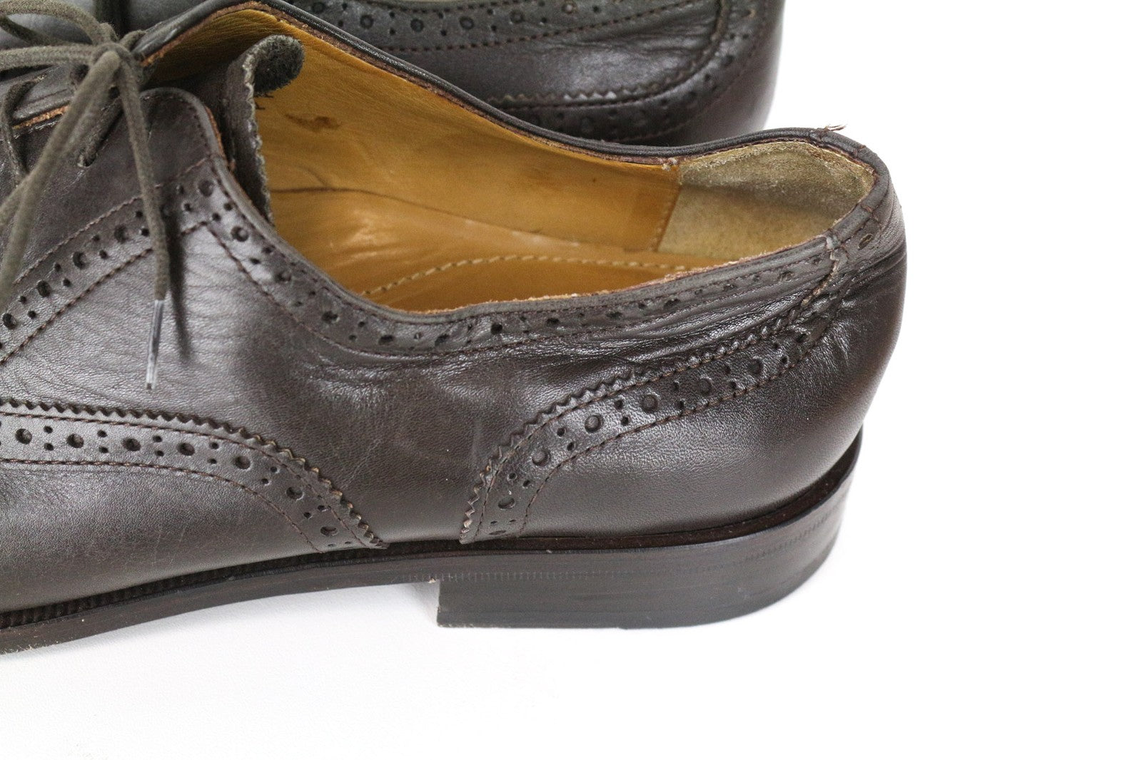SUITSUPPLY Men Formal Shoes EU42 Brown Genuine Leather Low-Top Laced Classic