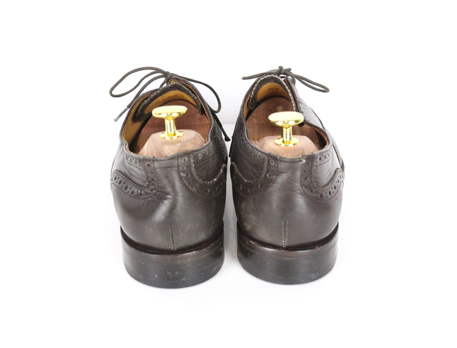 SUITSUPPLY Men Formal Shoes EU42 Brown Genuine Leather Low-Top Laced Classic