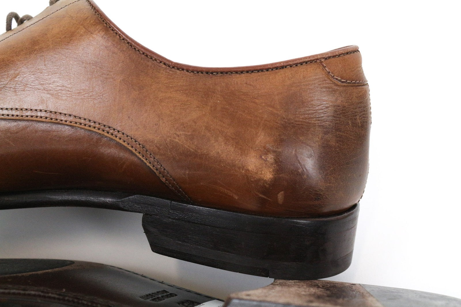 SUITSUPPLY Men Formal Shoes EU43.5 Mid Brown Genuine Leather Low-Top Classic