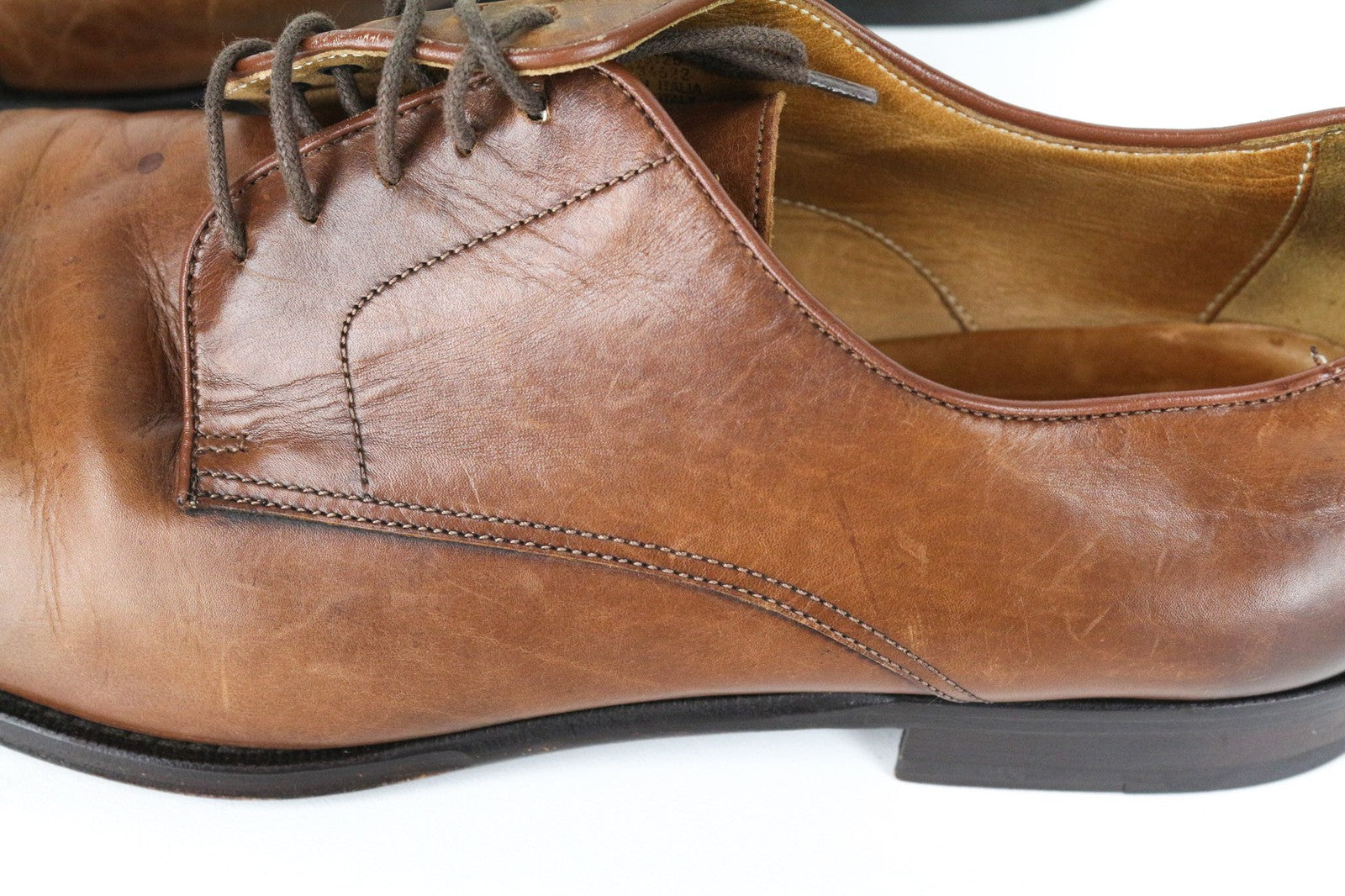 SUITSUPPLY Men Formal Shoes EU43.5 Mid Brown Genuine Leather Low-Top Classic
