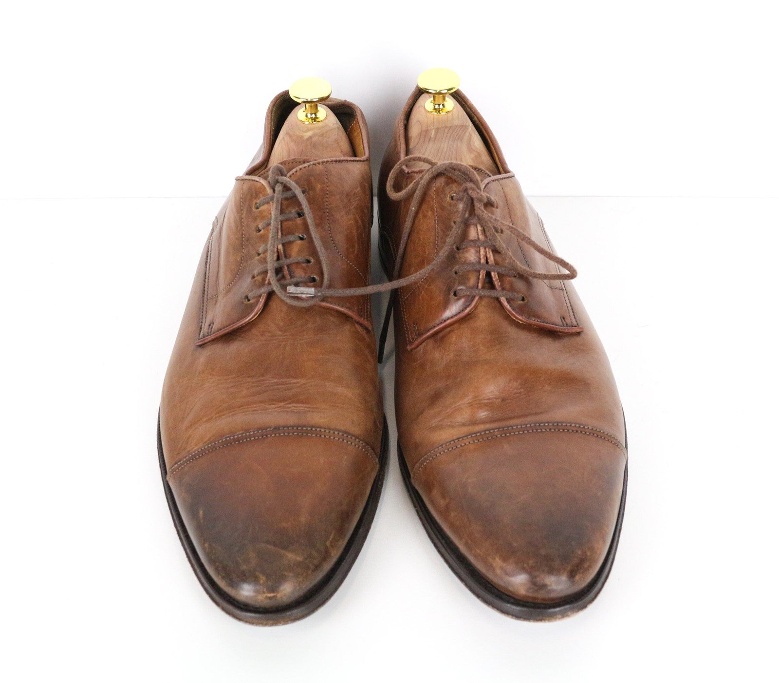 SUITSUPPLY Men Formal Shoes EU43 Brown Genuine Leather Low-Top Classic