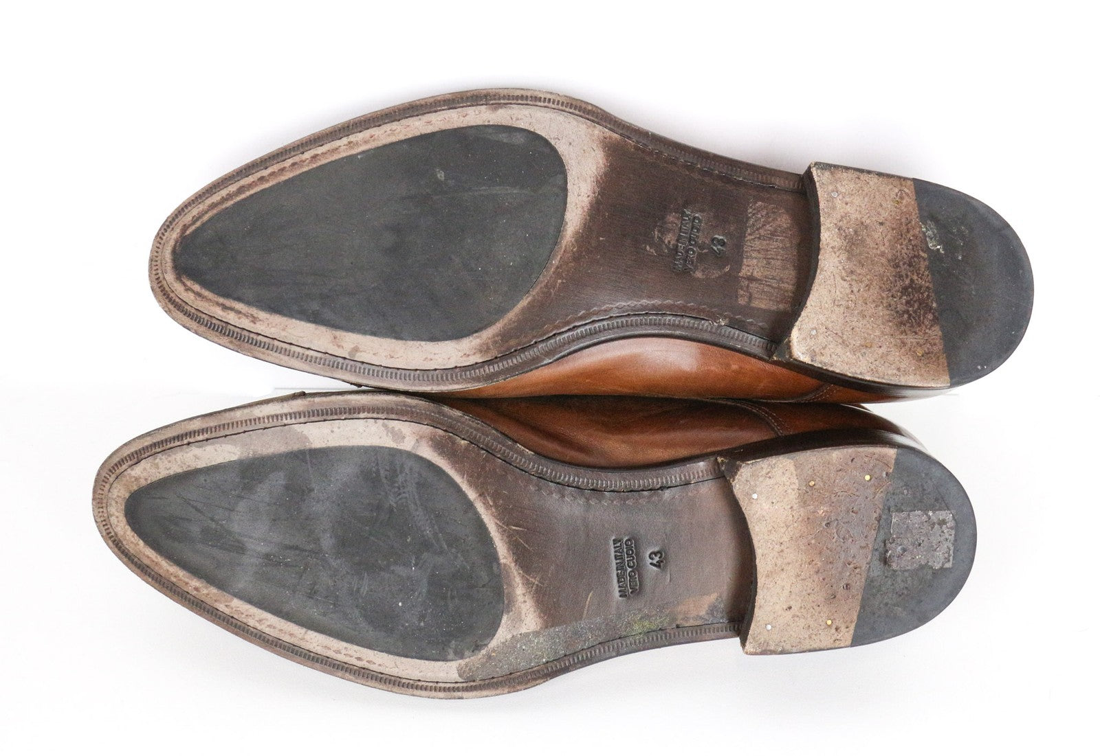 SUITSUPPLY Men Formal Shoes EU43 Brown Genuine Leather Low-Top Classic