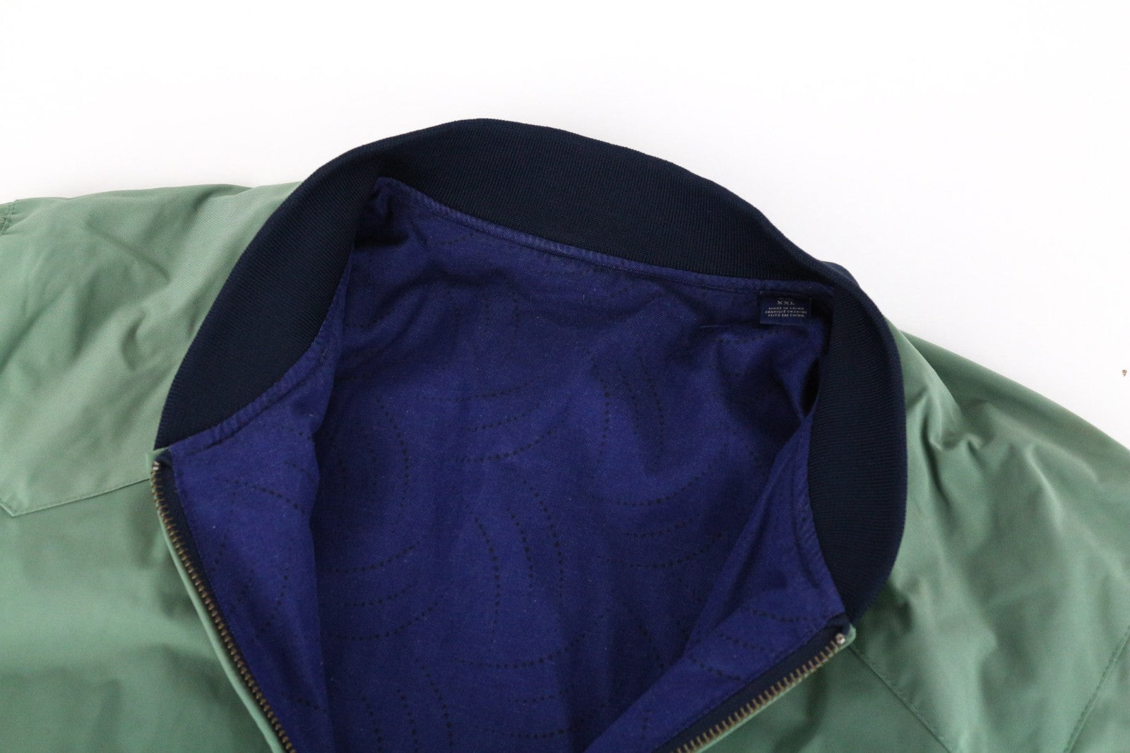 SCOTCH & SODA Ams Couture Men Jacket 2XL Blue Green Cotton Linen Reversible