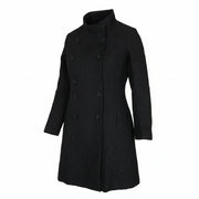 DESIGUAL Innocense Women Coat M Black Wool Cotton Blend Double-Breasted