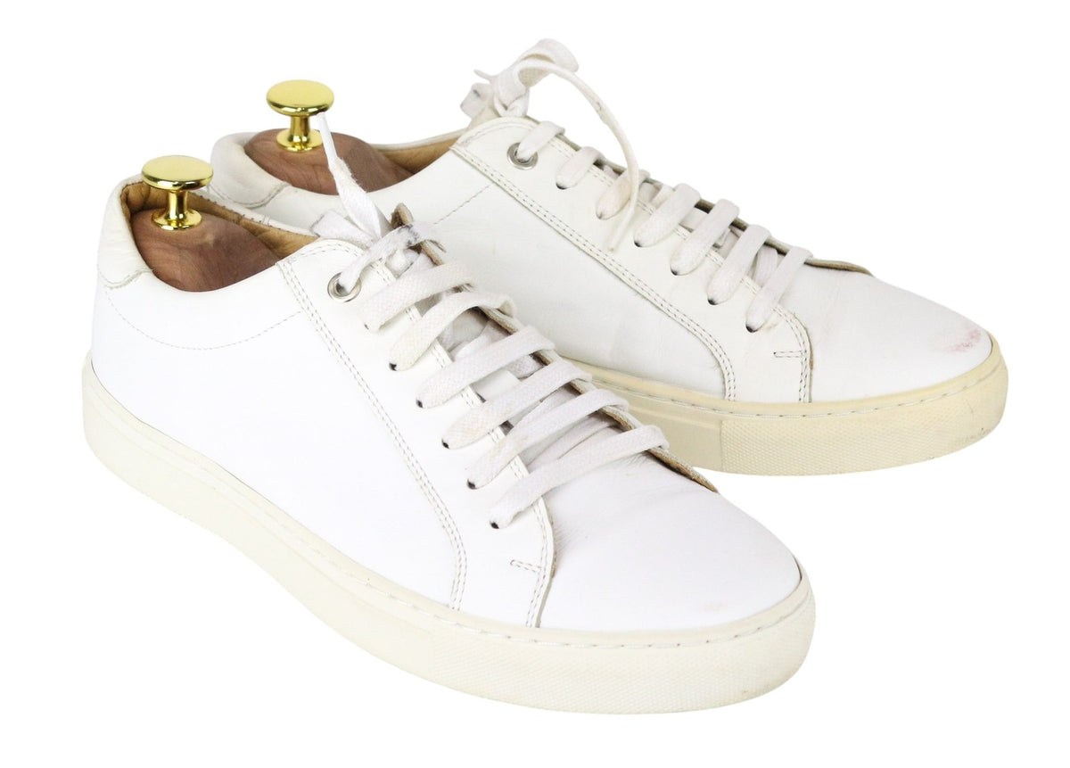 Weiße Ledersneaker