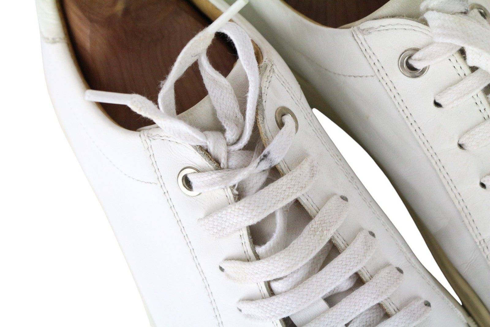 SUITSUPPLY Men Trainers EU39 White Genuine Leather Laced Leisure Casual Sneakers