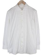 SUITSUPPLY Men Shirt 2XL Slim Cotton Blend Stretch White Long Sleeved