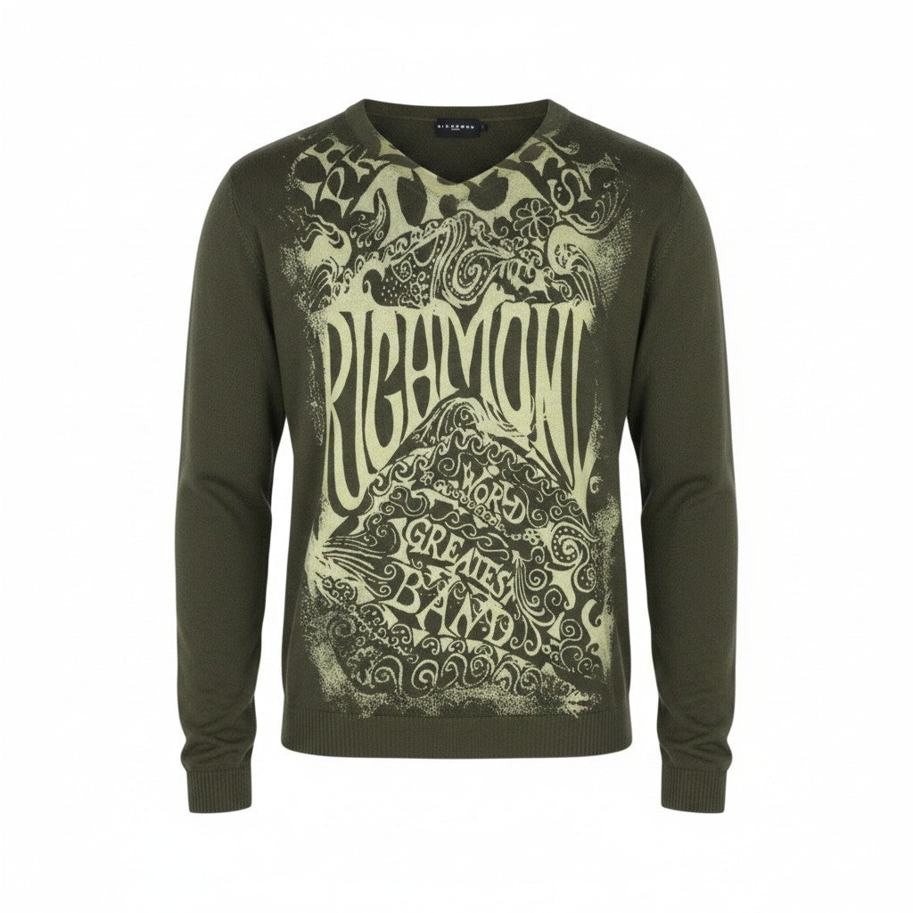Grünes Woll-Sweatshirt