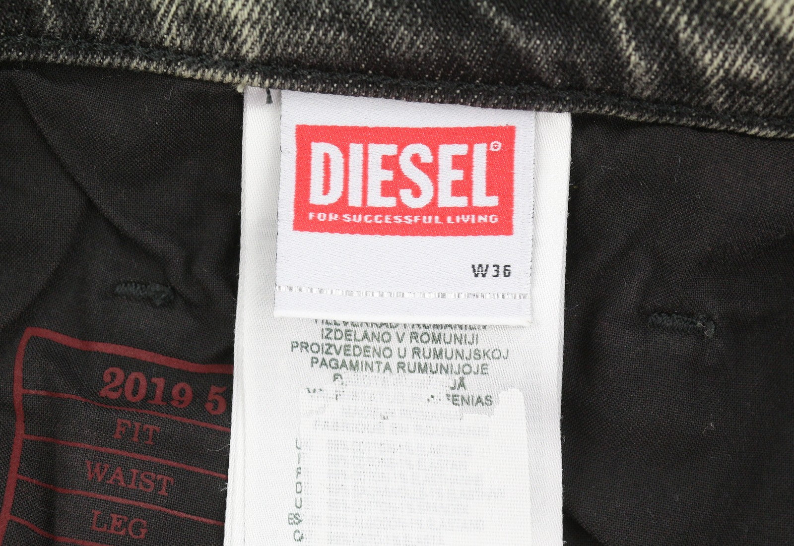 DIESEL 2019 D-Strukt 09H56 Men Jeans W36/L32 Grey Slim Fit Mid Waist RRP295