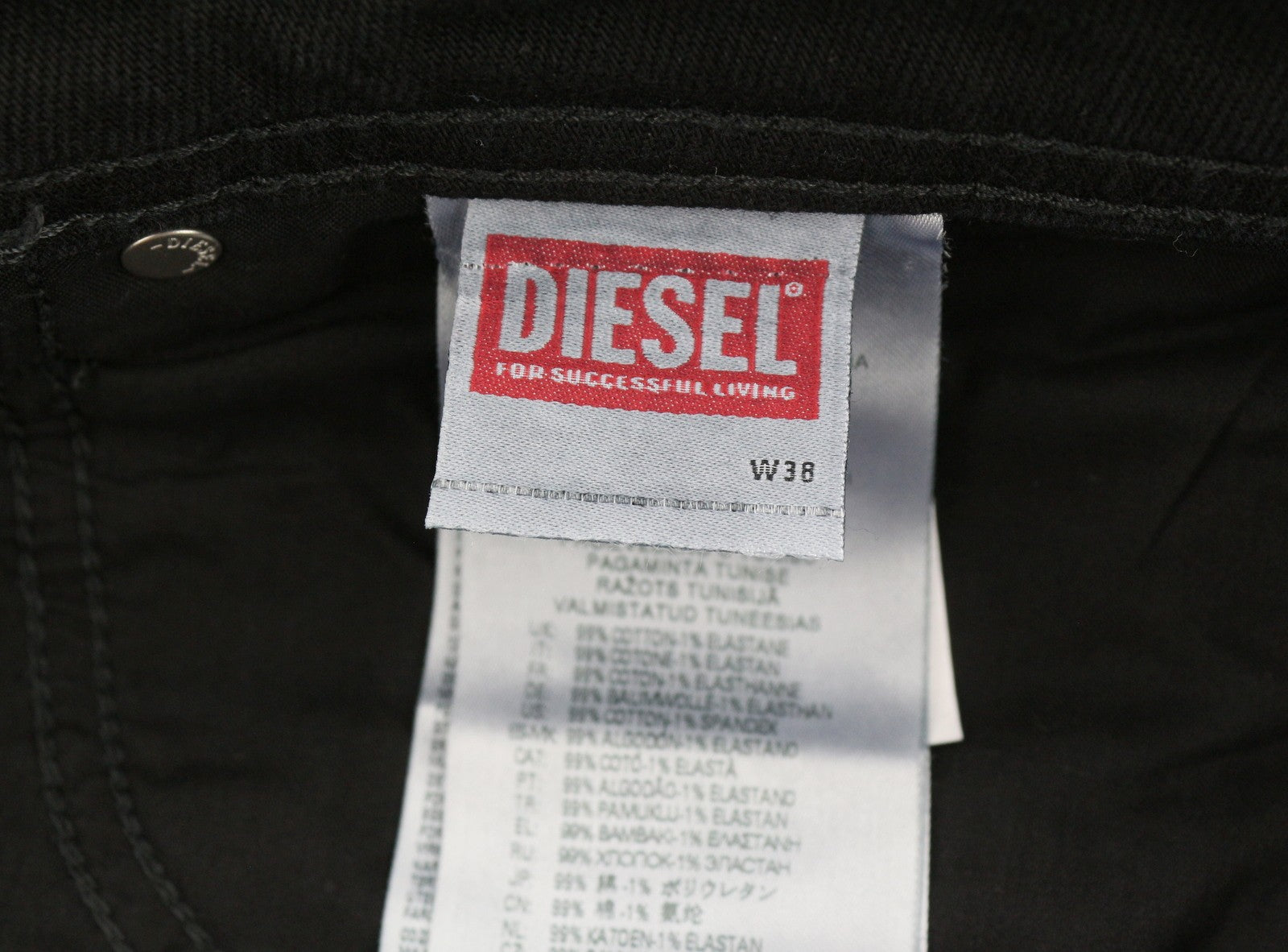 DIESEL 1985 Larkee R07R3 Men Jeans W38/L32 Regular Fit Straight Leg Mid Waist