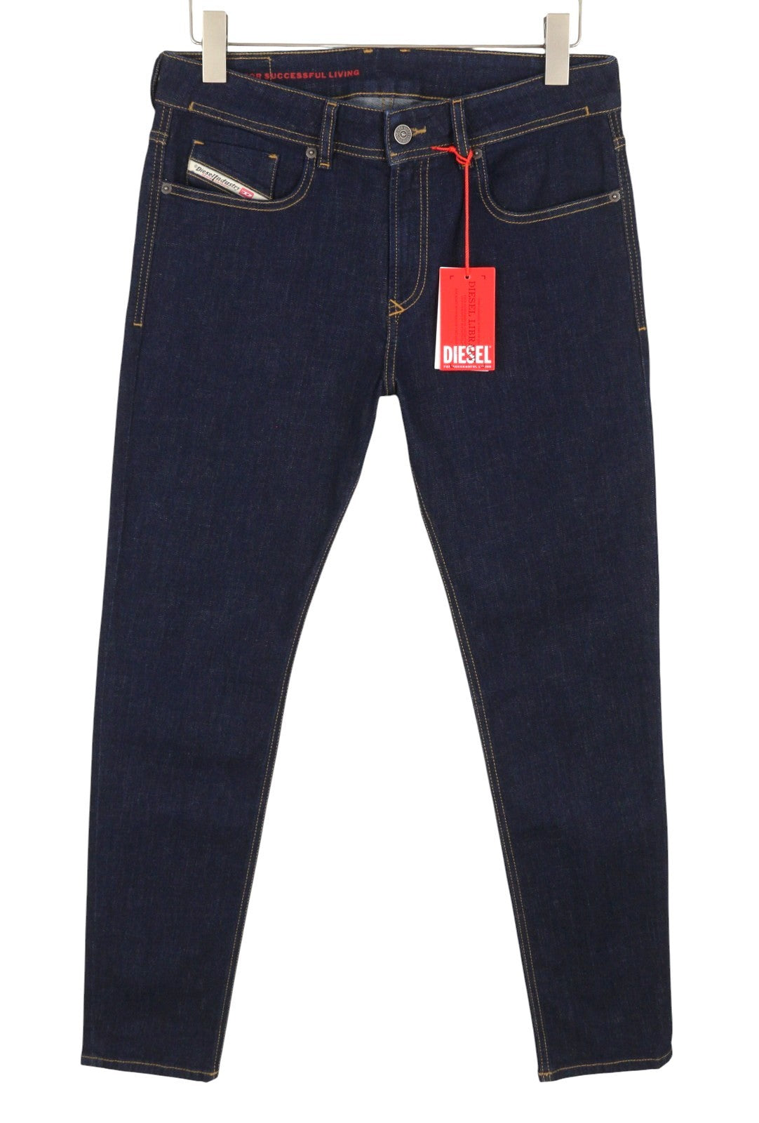 DIESEL 1979 Sleenker Z9C17 Men Jeans W32/L30 Dark Blue Skinny Fit Zip Fly