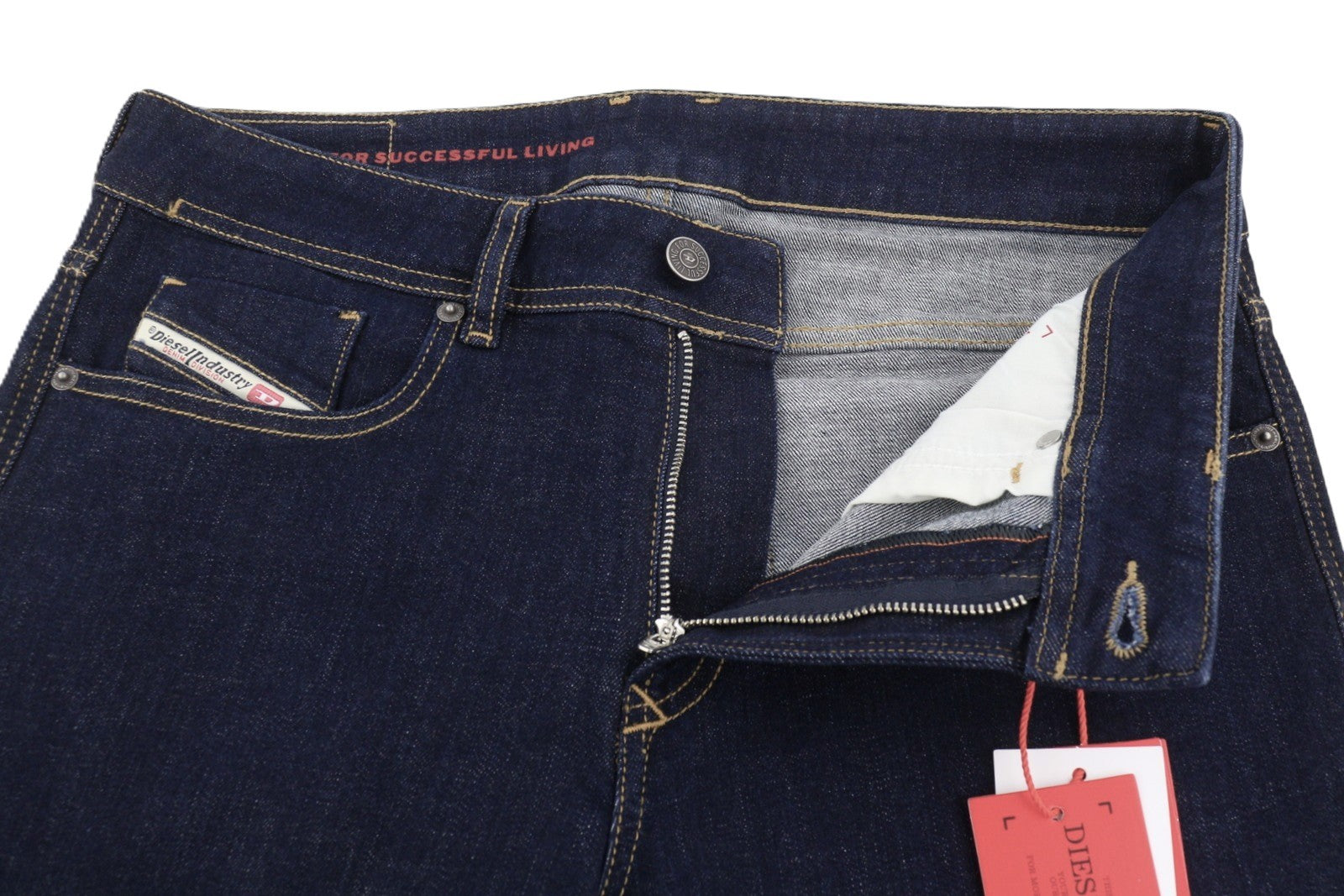 DIESEL 1979 Sleenker Z9C17 Men Jeans W32/L30 Dark Blue Skinny Fit Zip Fly