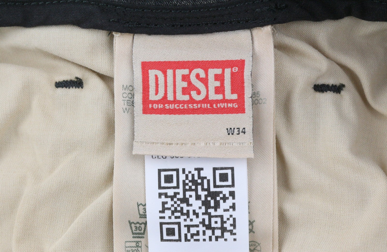 DIESEL 2032 D-Krooley-B Jogg 068PF Men Jeans W34 Grey Faded Distress RRP325