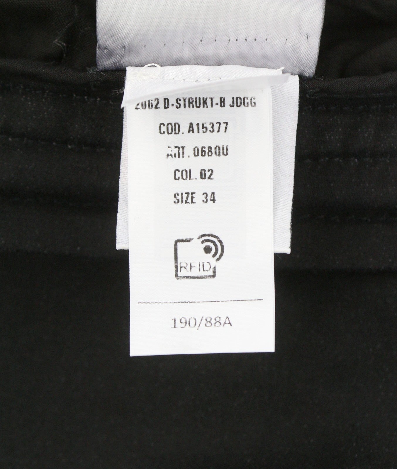 DIESEL 2062 D-Strukt-B Jogg 068QU Men Jeans W34 Black Distress RRP295