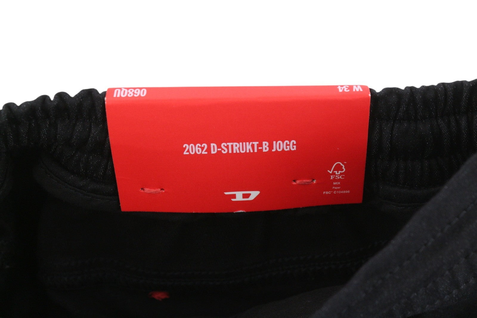 DIESEL 2062 D-Strukt-B Jogg 068QU Men Jeans W34 Black Distress RRP295