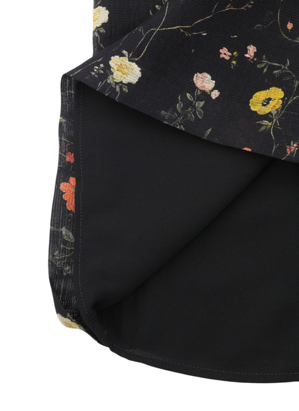 R13 Raglan Sleeve Babydoll Lined Women Dress XS Black Wool Silk Floral RRP1299