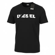 DIESEL T-Just 250232 Off Men T-Shirt XL Black Crew Neck Tricot Short Sleeve