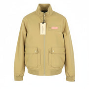 SCOTCH & SODA Men Jacket M Beige High Neck Full Zip Lightweight Bomber