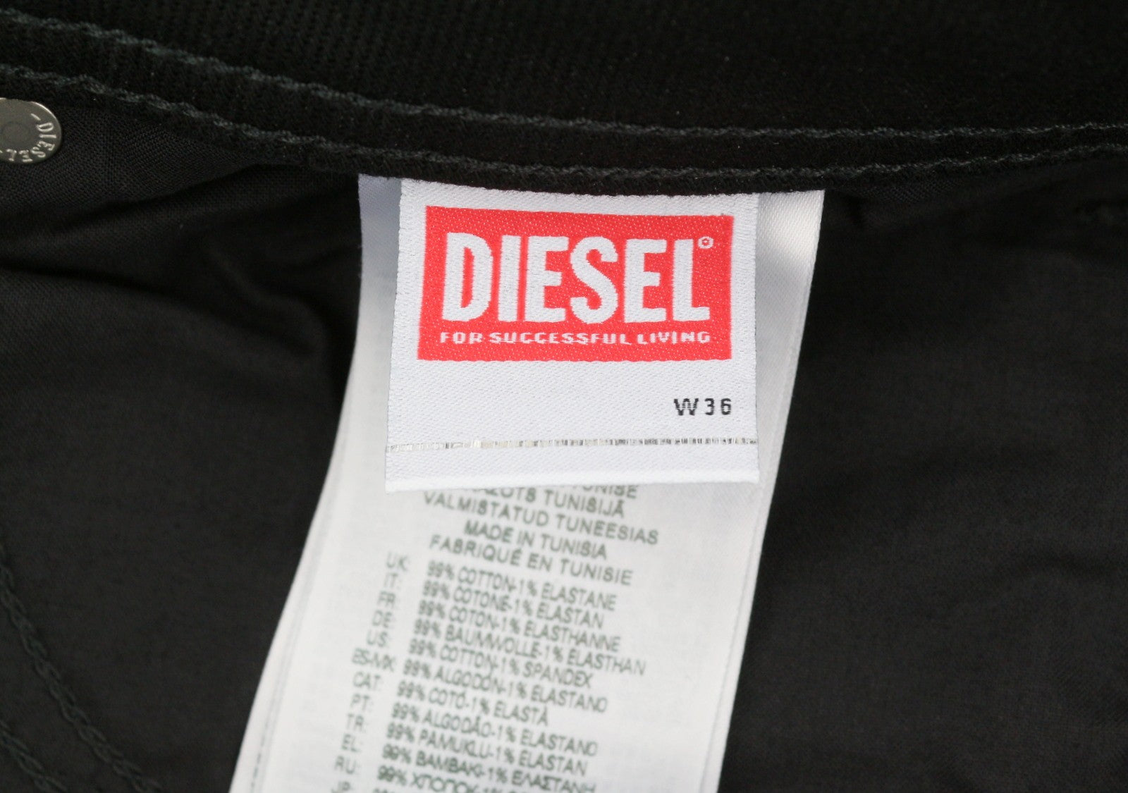 DIESEL 1985 Larkee R07R3 Men Jeans W36/L34 Regular Fit Straight Leg Mid Waist