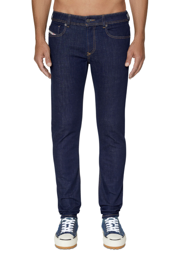 DIESEL 1979 Sleenker Z9C17 Men Jeans W32/L30 Dark Blue Skinny Fit Zipper