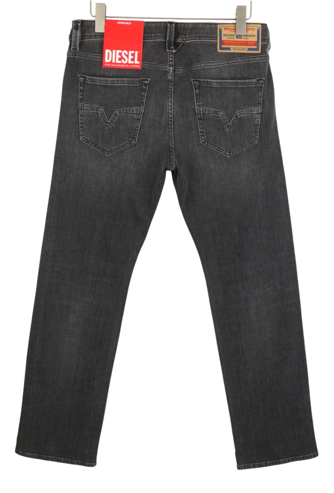 DIESEL 1985 Larkee 09H29 Men Jeans W32/L32 Black Faded Regular Straight Fit
