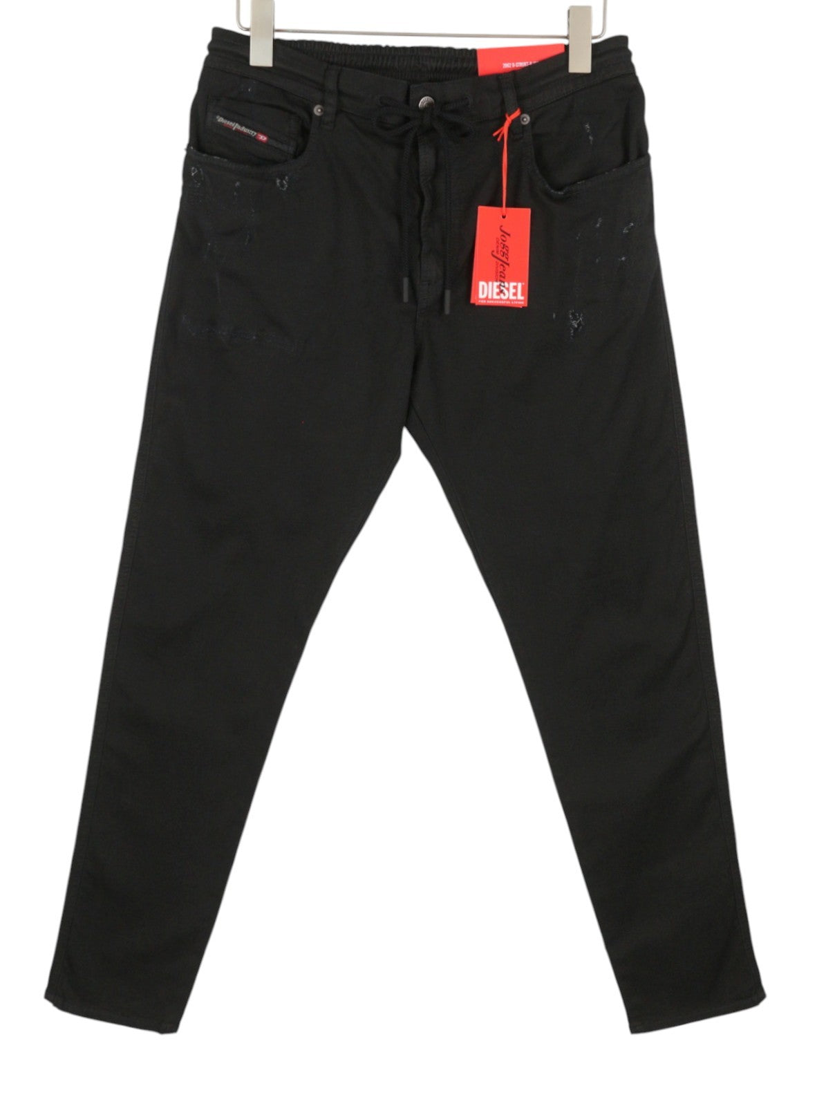 DIESEL 2062 D-Strukt-B Jogg 068QU Men Jeans W38 Black Distress RRP295