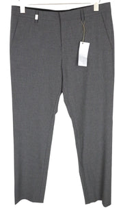 RICHMOND Men Trousers 48 W35 Grey Pure Wool Stripe Patterns Classic