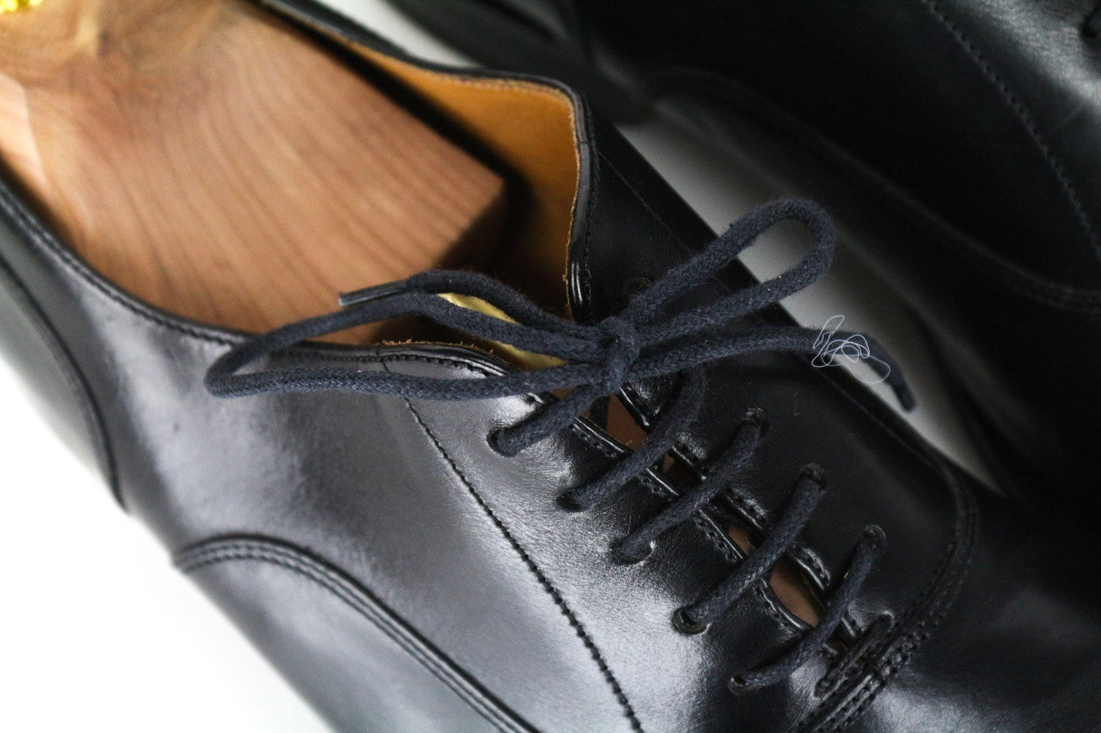 SUITSUPPLY Men Formal Shoes EU41 Black Genuine Leather Laced Low-Top Classic