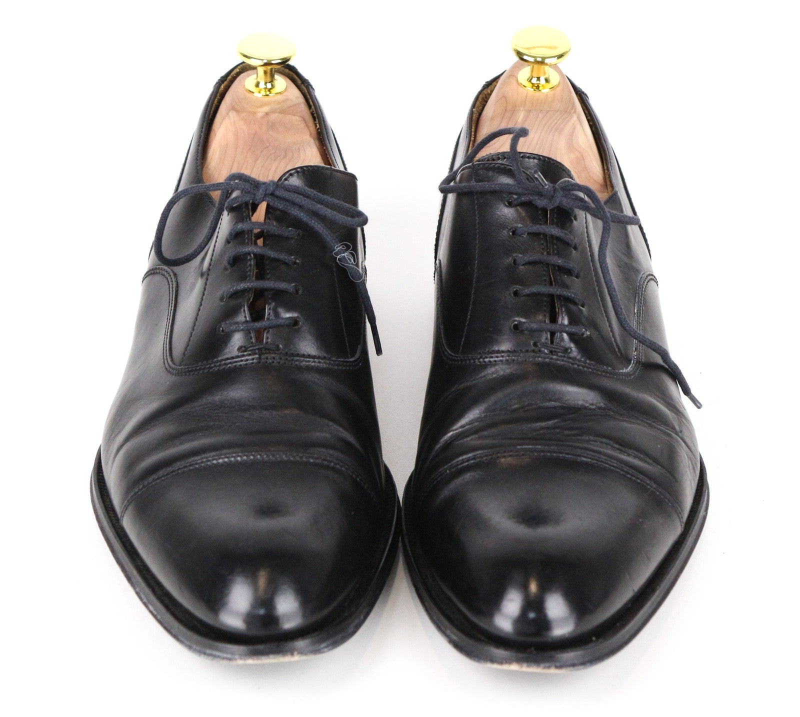 SUITSUPPLY Men Formal Shoes EU41 Black Genuine Leather Laced Low-Top Classic
