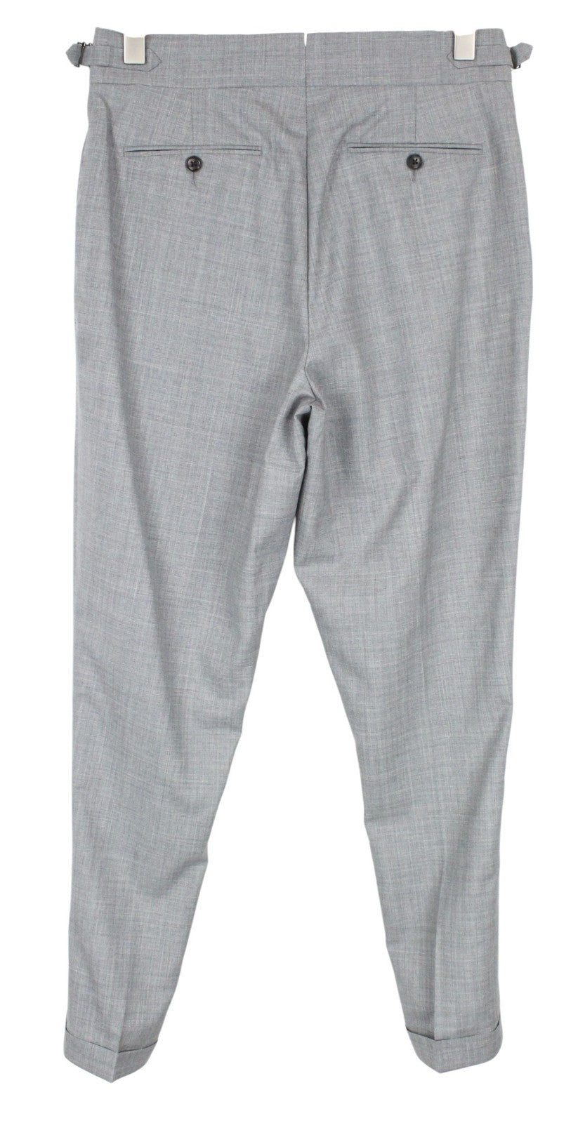 SUITSUPPLY La Spalla Men Suit UK40R Grey 2-Piece Slim Melange Tropical Wool