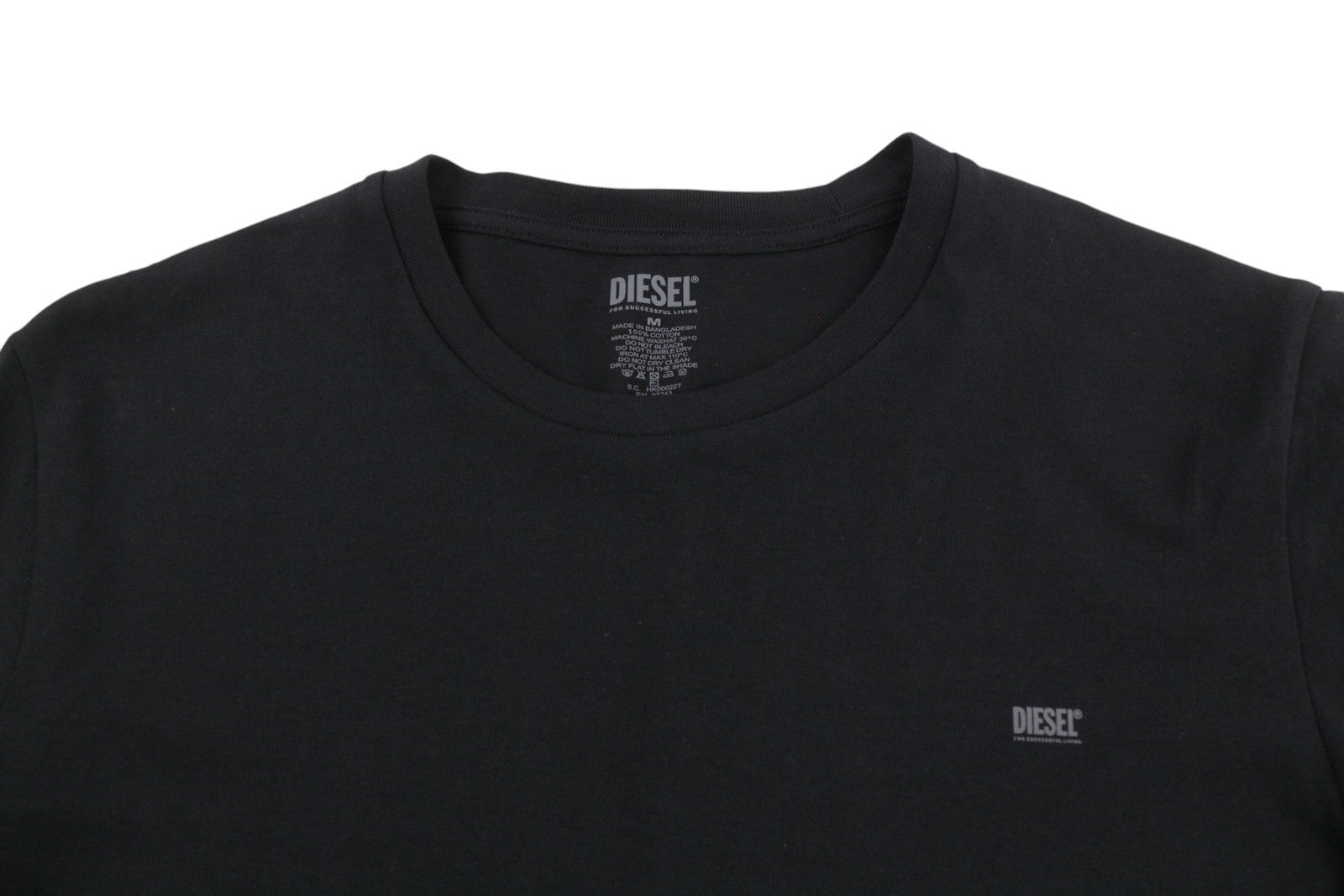 DIESEL UMTEE-Randal-Tube-Twopack Men T-Shirt M Black Tricot Slim Short Sleeve